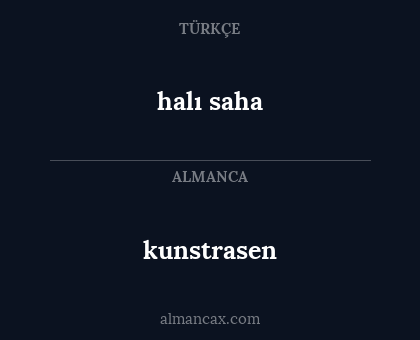 kunstrasen - halı saha