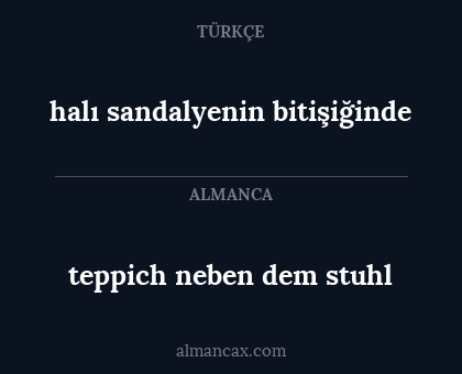teppich neben dem stuhl - halı sandalyenin bitişiğinde