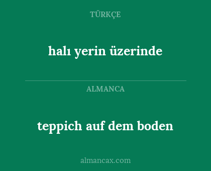 halı yerin üzerinde - teppich auf dem boden