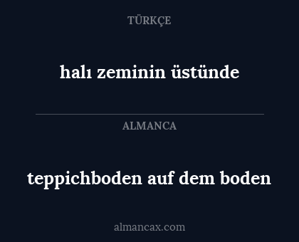 halı zeminin üstünde - teppichboden auf dem boden