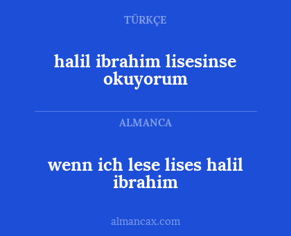 wenn ich lese lises halil ibrahim - halil ibrahim lisesinse okuyorum