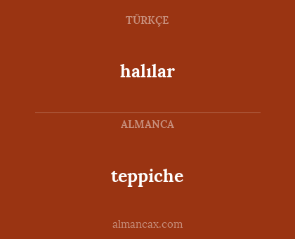 teppiche - halılar