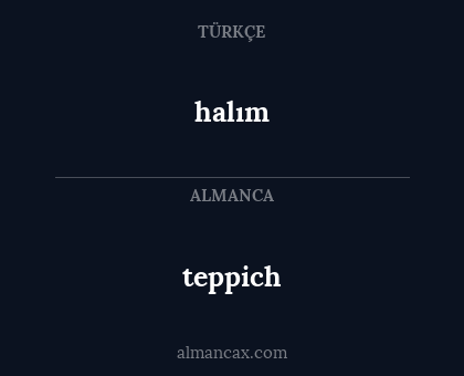 teppich - halım
