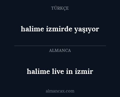 halime izmirde yaşıyor - halime live in izmir