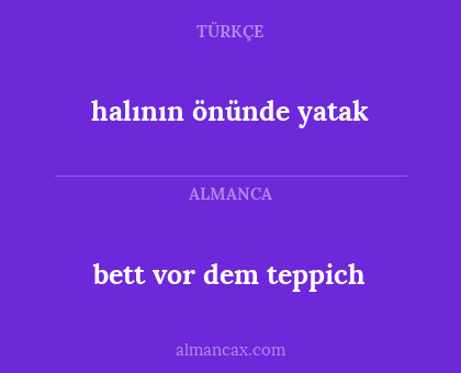 bett vor dem teppich - halının önünde yatak