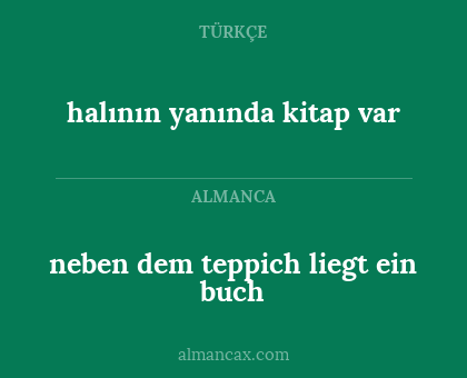 neben dem teppich liegt ein buch - halının yanında kitap var