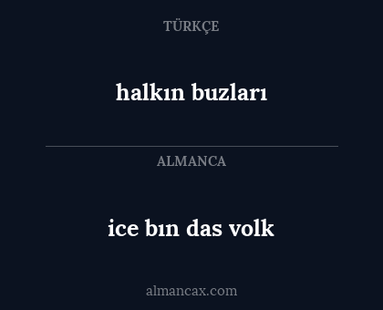ice bın das volk - halkın buzları