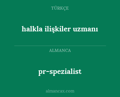 pr-spezialist - halkla ilişkiler uzmanı