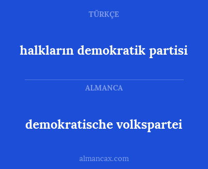 demokratische volkspartei - halkların demokratik partisi