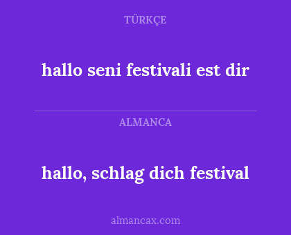 hallo seni festivali est dir - hallo, schlag dich festival