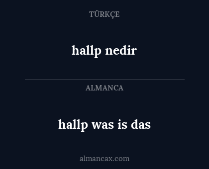 hallp was is das - hallp nedir