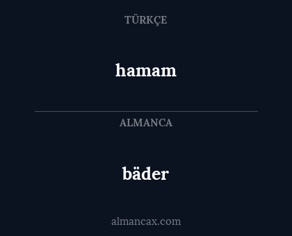 bäder - hamam