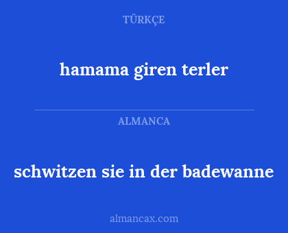 hamama giren terler - schwitzen sie in der badewanne