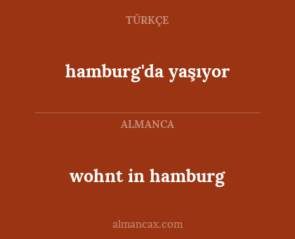 wohnt in hamburg - hamburg'da yaşıyor