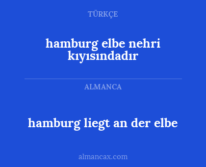 hamburg elbe nehri kıyısındadır - hamburg liegt an der elbe