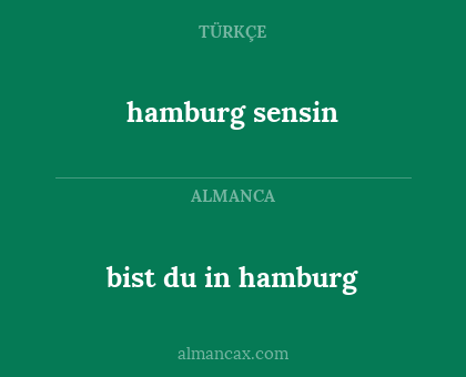 hamburg sensin - bist du in hamburg