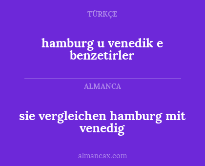 hamburg u venedik e benzetirler - sie vergleichen hamburg mit venedig