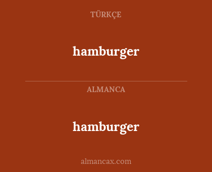 hamburger - hamburger