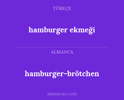 hamburger-brötchen - hamburger ekmeği