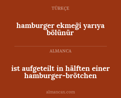 ist aufgeteilt in hälften einer hamburger-brötchen - hamburger ekmeği yarıya bölünür