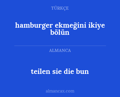 teilen sie die bun - hamburger ekmeğini ikiye bölün