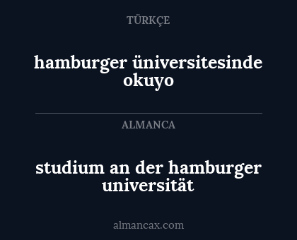 hamburger üniversitesinde okuyo - studium an der hamburger universität
