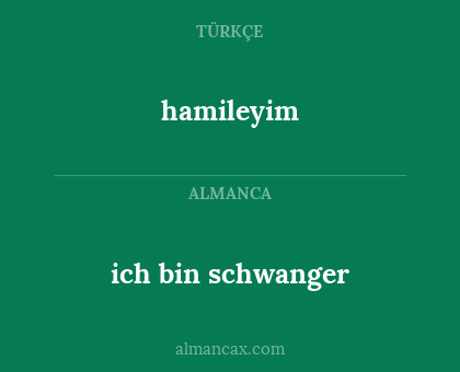 hamileyim - ich bin schwanger