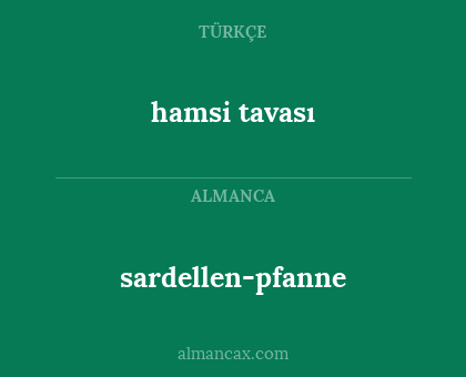 sardellen-pfanne - hamsi tavası