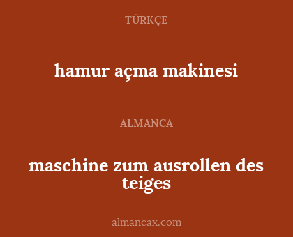 hamur açma makinesi - maschine zum ausrollen des teiges