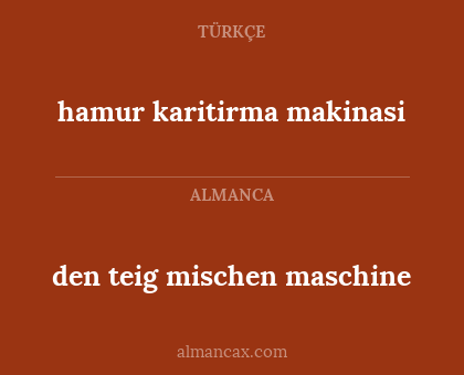 den teig mischen maschine - hamur karitirma makinasi
