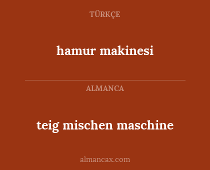 teig mischen maschine - hamur makinesi