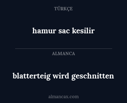 blatterteig wird geschnitten - hamur sac kesilir