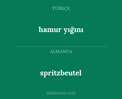 hamur yığını - spritzbeutel