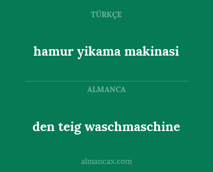 hamur yikama makinasi - den teig waschmaschine