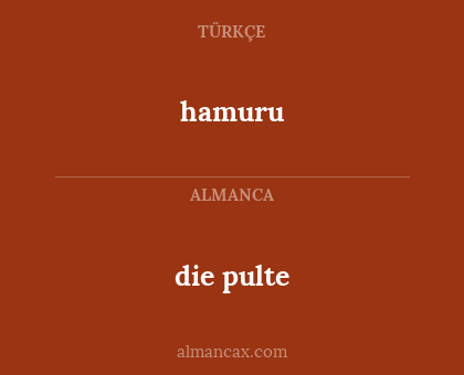 hamuru - die pulte