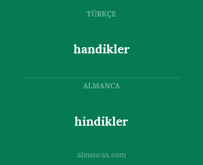 hindikler - handikler