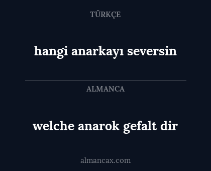 hangi anarkayı seversin - welche anarok gefalt dir