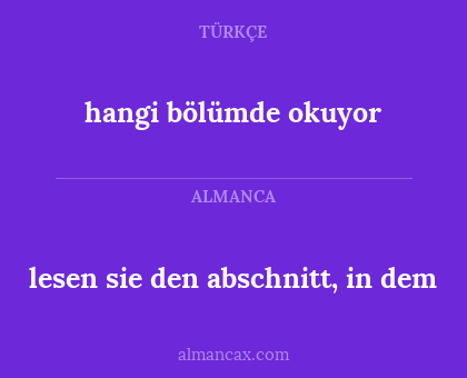 hangi bölümde okuyor - lesen sie den abschnitt, in dem
