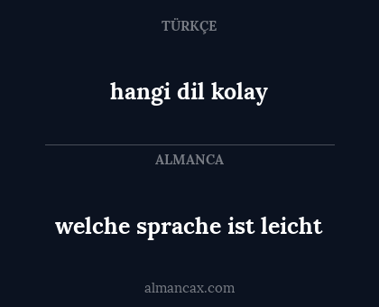 hangi dil kolay - welche sprache ist leicht