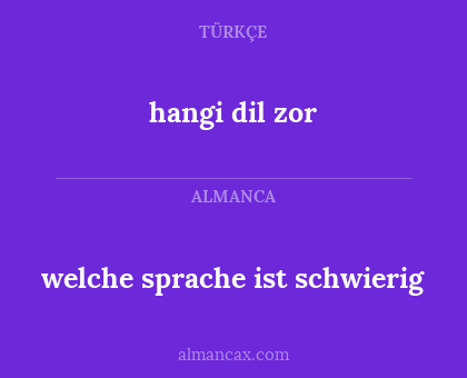 hangi dil zor - welche sprache ist schwierig