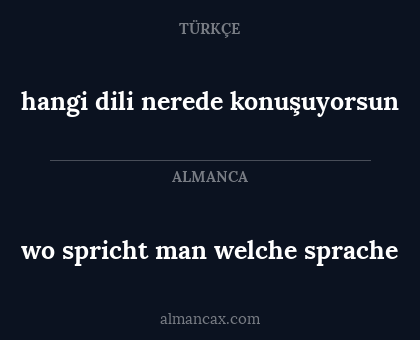 wo spricht man welche sprache - hangi dili nerede konuşuyorsun