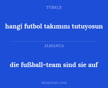 die fußball-team sind sie auf - hangi futbol takımını tutuyosun