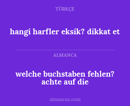 hangi harfler eksik? dikkat et - welche buchstaben fehlen? achte auf die