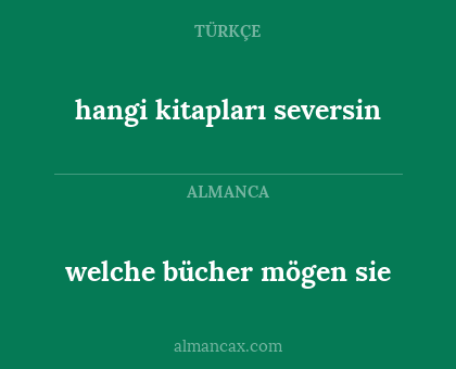 welche bücher mögen sie - hangi kitapları seversin
