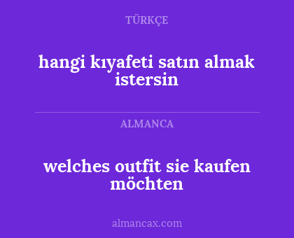 welches outfit sie kaufen möchten - hangi kıyafeti satın almak istersin