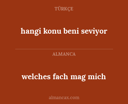 welches fach mag mich - hangi konu beni seviyor