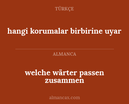 hangi korumalar birbirine uyar - welche wärter passen zusammen