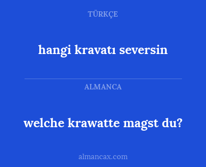 hangi kravatı seversin - welche krawatte magst du?