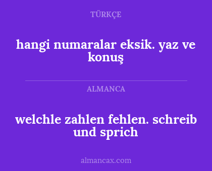 hangi numaralar eksik. yaz ve konuş - welchle zahlen fehlen. schreib und sprich