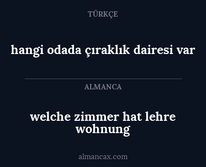 welche zimmer hat lehre wohnung - hangi odada çıraklık dairesi var